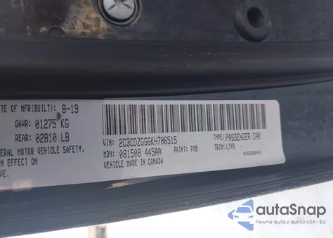 2019 Dodge Challenger Sxt Awd z USA, uszkodzony, nr VIN 2C3CDZGG6KH706515